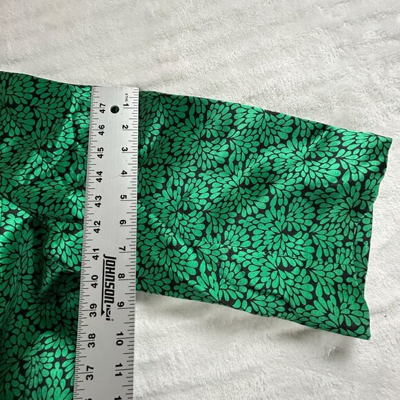 Doncaster Women's Floral Blazer Jacket Green Black Cotton Silk Formal Coat - Picture 9 of 9